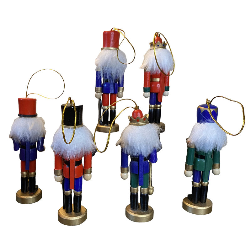The Holiday Aisle® 5" King & Guard Nutcrackers, Set of 6 | Wayfair